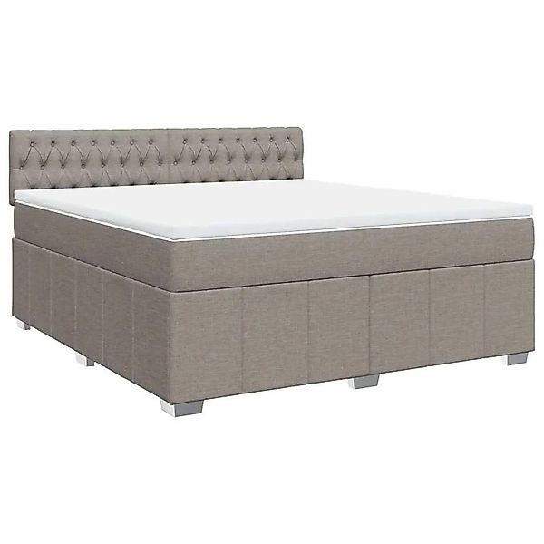 vidaXL Boxspringbett mit Matratze Taupe 180x200 cm Stoff 3289458 günstig online kaufen