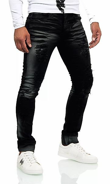 KINGZ Slim-fit-Jeans, im Destroyed-Look mit auffälliger Waschung günstig online kaufen