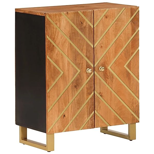 vidaXL Beistellschrank Braun und Schwarz 60x33,5x75cm Massivholz Mango 3567 günstig online kaufen