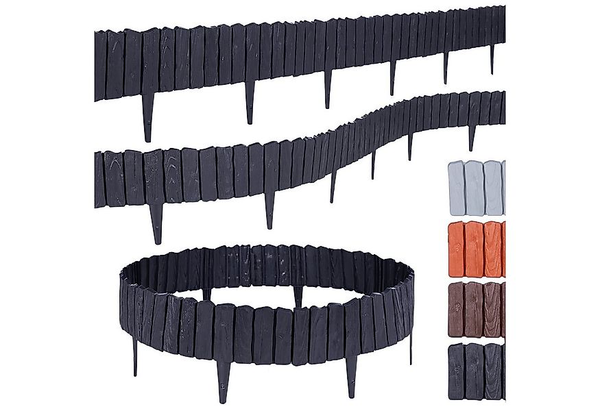 BooGardi Beetumrandung Rasenkante Holzoptik, LxH: 570x12,5 cm, 10 Stück Ant günstig online kaufen