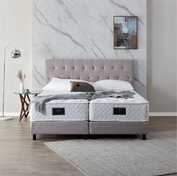 V6 Boxspringbett Modell 211 mit Taschenfederkernmatratze günstig online kaufen