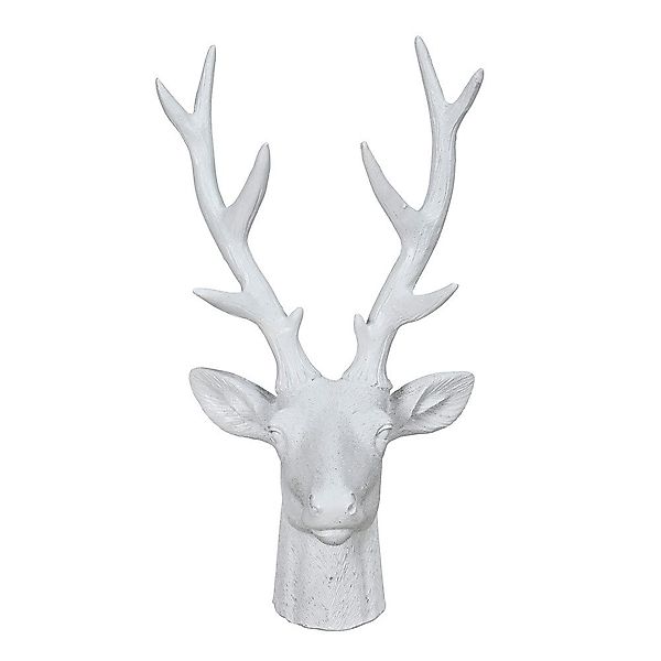 Posiwio Dekoobjekt Hirsch RUDI weiß Hirschkopf günstig online kaufen