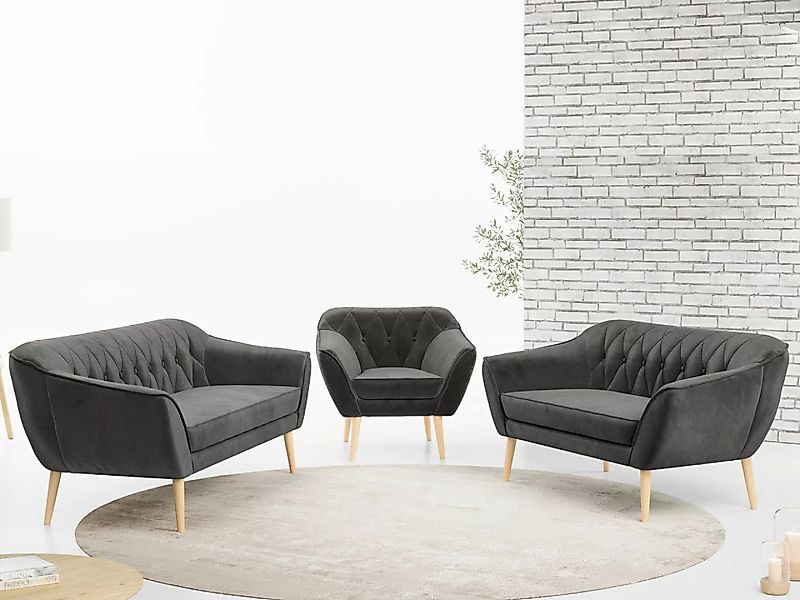 MKS MÖBEL Sofa PIRS 3 2 1, Moderne Sofa Set, Skandinavische Deko günstig online kaufen
