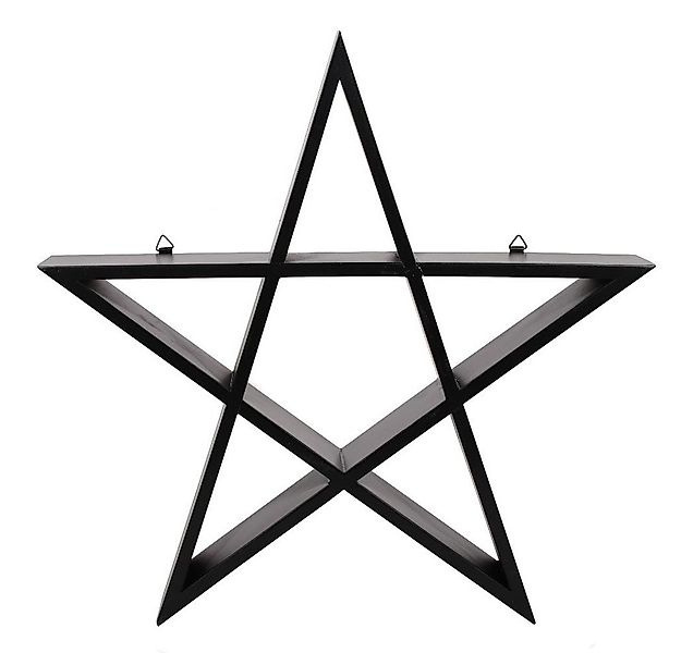 Figuren Shop GmbH Wandregal Wandregal - Schwarzes Pentagramm - Gothic Deko günstig online kaufen
