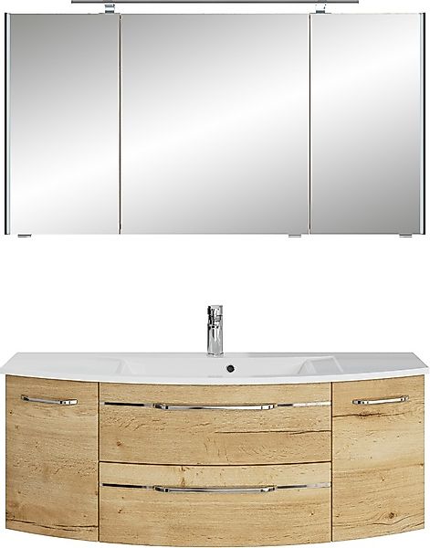 Saphir Badmöbel-Set »Serie 7045 2-teilig Mineralmarmor-Waschtisch mit LED-S günstig online kaufen