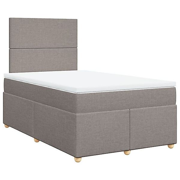 vidaXL Bett Boxspringbett mit Matratze Taupe 120x190 cm Stoff günstig online kaufen