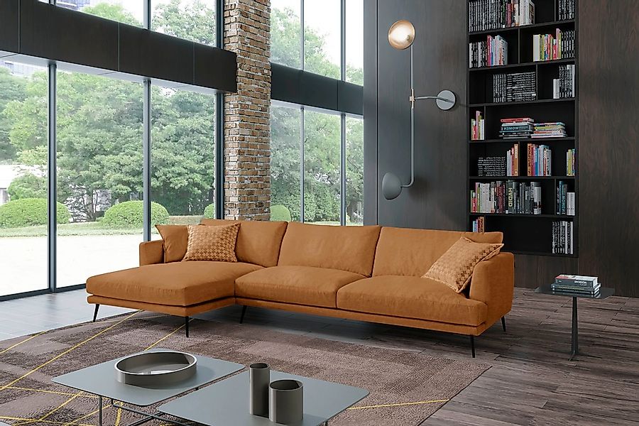 Egoitaliano Ecksofa »Sophia, Designsofa mit extrakomfortablem Sitzkomfort«, günstig online kaufen