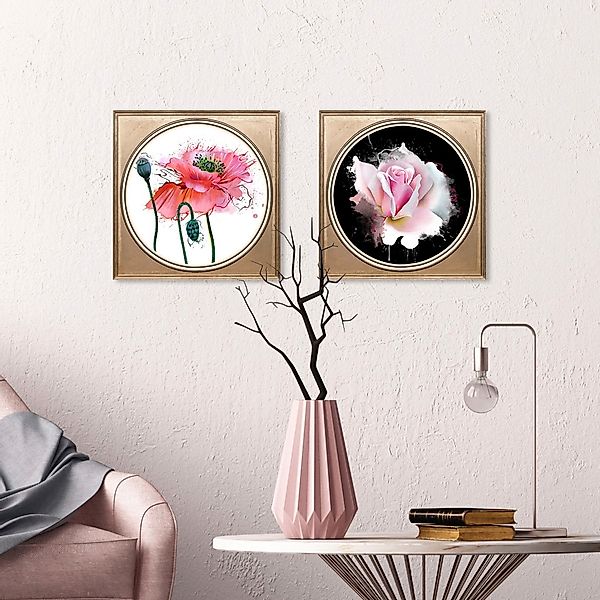 queence Acrylglasbild »Rose«, Blumen-Blumenbilder-Kunst-Pflanzen-Pflanzenbi günstig online kaufen
