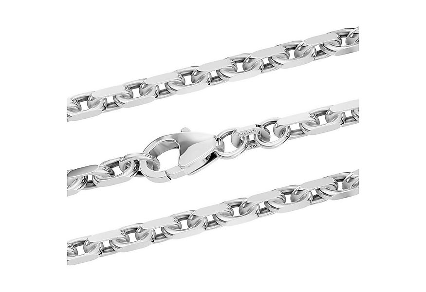 HOPLO Silberkette Ankerkette diamantiert Länge 45cm - Breite 3,1mm - 925 Si günstig online kaufen