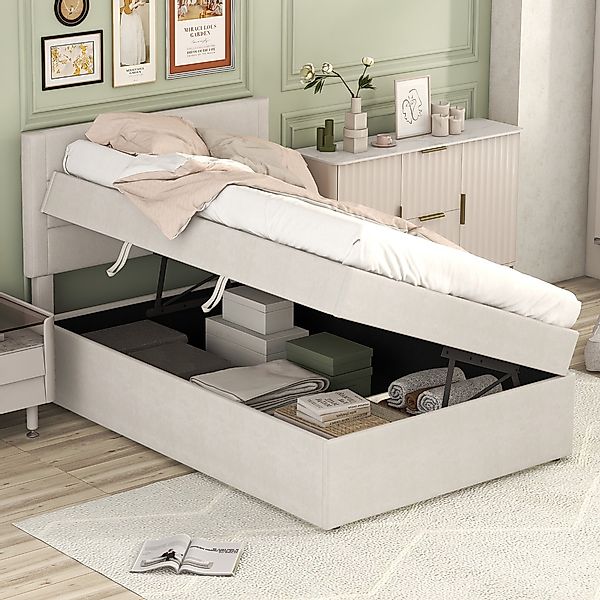 Flieks Polsterbett, Boxbett Einzelbett mit Stauraum günstig online kaufen