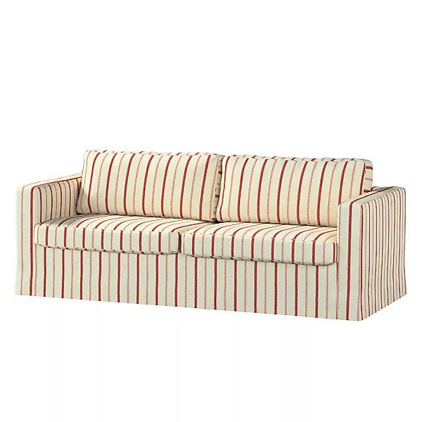 Bezug für Karlstad 3-Sitzer Sofa nicht ausklappbar, lang, creme- rot gestre günstig online kaufen