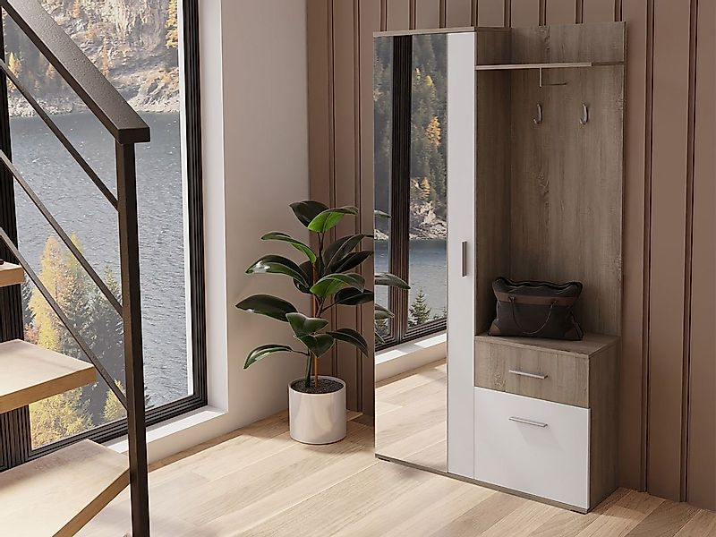 MIRJAN24 Garderoben-Set Lux, (Komplett-Set, 2 Kleiderhaken, Schrank und Sch günstig online kaufen