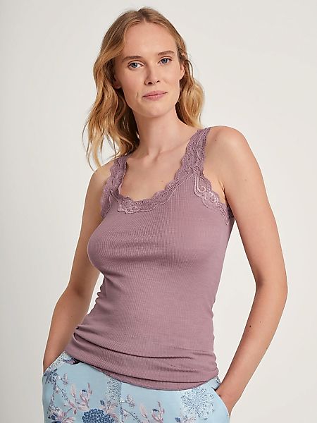 CALIDA Spitzentop "Richesse Lace", edler Spitzenbesatz, Feinripp-Qualität, günstig online kaufen