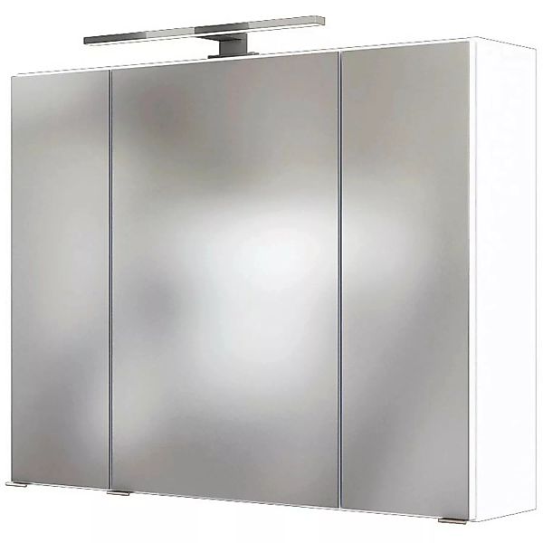 Held Spiegelschrank Verona Weiß 80 cm mit Softclose Türen günstig online kaufen