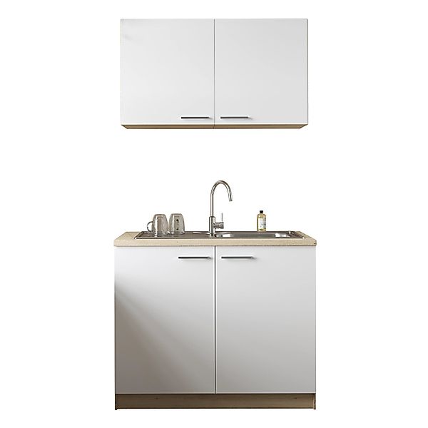 Respekta Küchenmöbel-Set 2 Merle 100 cm Weiß günstig online kaufen