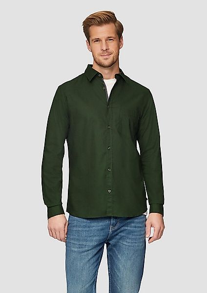 s.Oliver Langarmhemd Hemd Slim Fit: Strukturiertes Hemd mit Kentkragen günstig online kaufen