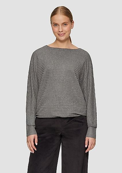 s.Oliver Longpullover Strickpullover Strukturierter Strickpullover mit Fled günstig online kaufen