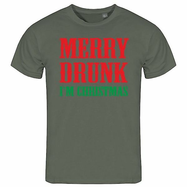 deinshirt Print-Shirt Herren T-Shirt Merry drunk im Christmas Funshirt mit günstig online kaufen