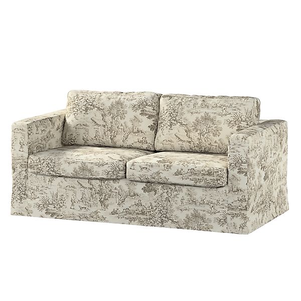 Bezug für Karlstad 2-Sitzer Sofa nicht ausklappbar, lang, ecru-beige, Sofah günstig online kaufen