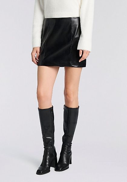 HUGO Blue Minirock Reklus in Lederoptik, durchgehender Reißverschluss günstig online kaufen