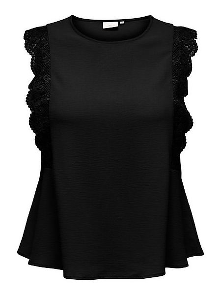 ONLY CARMAKOMA Blusenshirt Elegantes Spitzen Design Ärmellos mit Schößchen günstig online kaufen