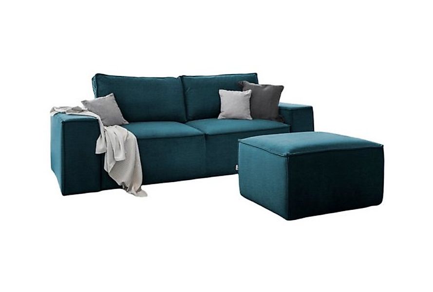 Luxusbetten24 Sofa Designer 2er Sofa Solaris, mit Stauraum und Schlaffunkti günstig online kaufen