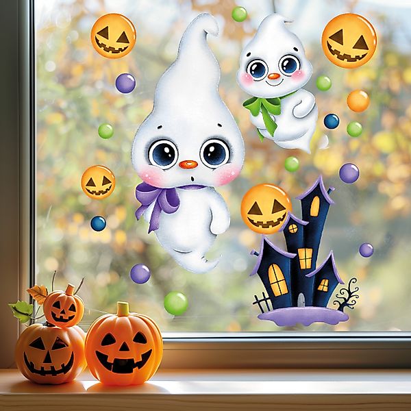 Sunnywall Fensterbild Fensterbild wiederverwendbare Fensterbilder Halloween günstig online kaufen