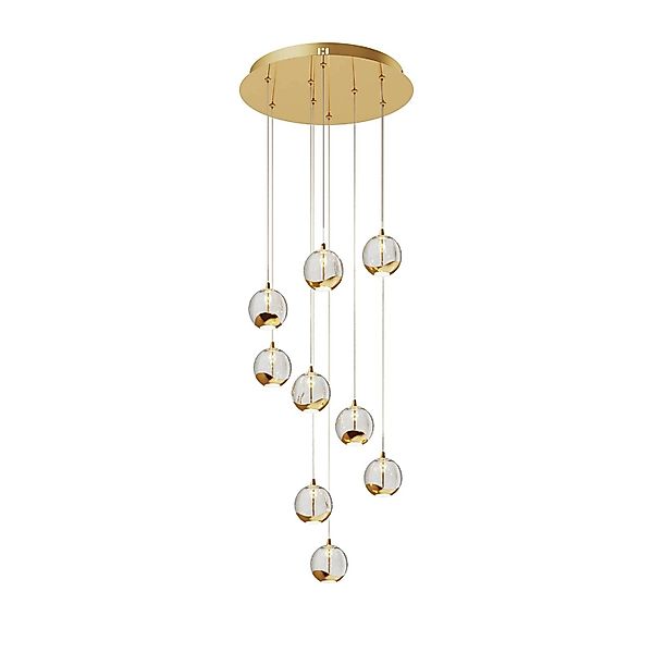 Lucande LED Pendelleuchte Hayley 9626556 Design Modern in Gold Messing aus günstig online kaufen