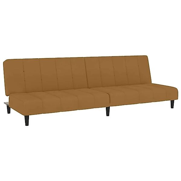 vidaXL Schlafsofa 2-Sitzer Braun Samt 375771 günstig online kaufen