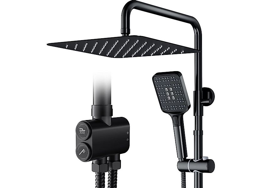 Rainsworth Duschsystem mit Armatur, mit Ablage, 25 X 25 cm Rund Regendusche günstig online kaufen