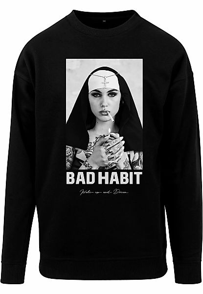 MisterTee Rundhalspullover "MisterTee Herren Bad Habit Crewneck", (1 tlg.) günstig online kaufen
