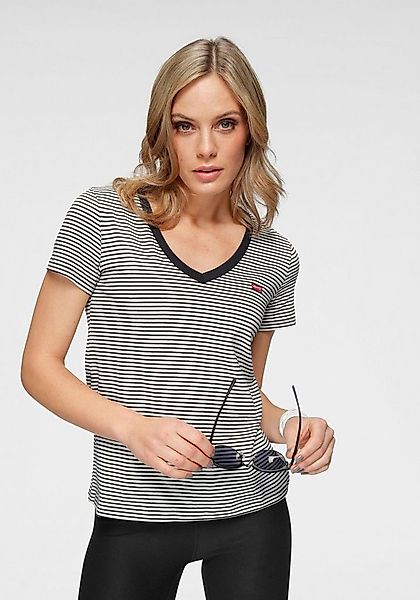 Levi's® V-Shirt PERFECT VNECK mit Mini-Batwing-Logostickerei günstig online kaufen