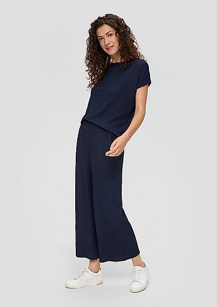 s.Oliver Culotte Hose Stoffhose mit Elastikbund und Musterstruktur günstig online kaufen