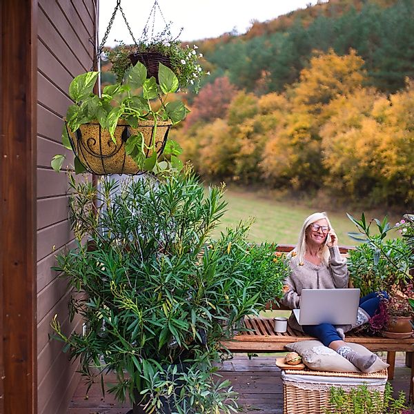 relaxdays Blumentopf Hängekorb 3er Set Kokos günstig online kaufen