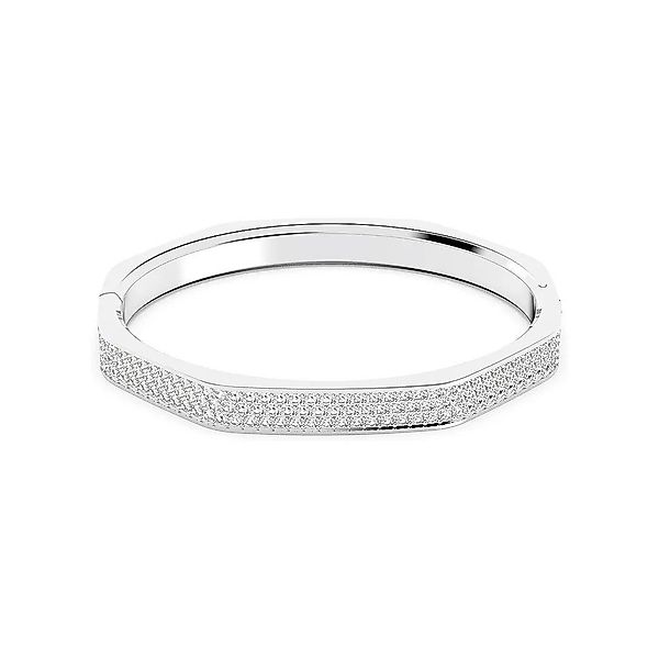 Swarovski Armreif Dextera Pavé, White, Rhodium günstig online kaufen
