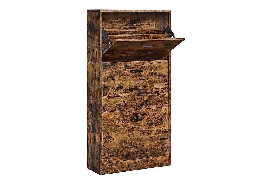 VASAGLE Schuhschrank Schuhregal mit Klappen, Schuhkipper, Trennwände perfek günstig online kaufen