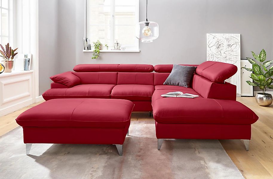 COTTA Polstergarnitur "Caluso L-Form", Set bestehend aus: Ecksofa mit Kopft günstig online kaufen