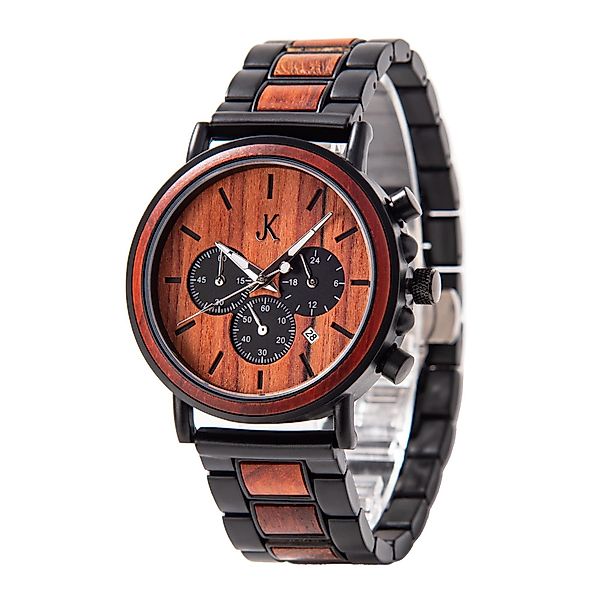 Kim Johanson Quarzuhr Military Herren Holzuhr günstig online kaufen