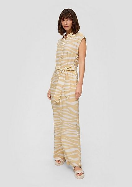 s.Oliver Overall Ärmelloser Jumpsuit aus Viskose mit Bindegürtel günstig online kaufen