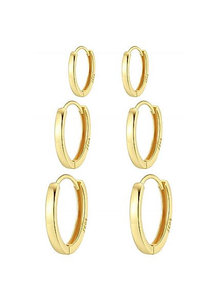 Hey Happiness Creolen-Set Trio Klassiker, 6er Damenset Silber 925, Basic St günstig online kaufen