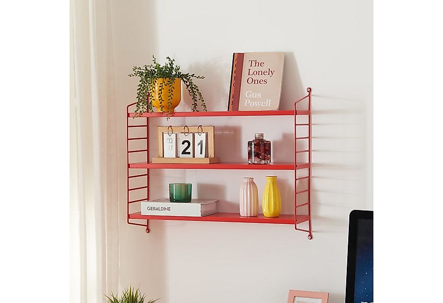 en.casa Wandregal, 2-tlg., »Strängnäs« Rot günstig online kaufen