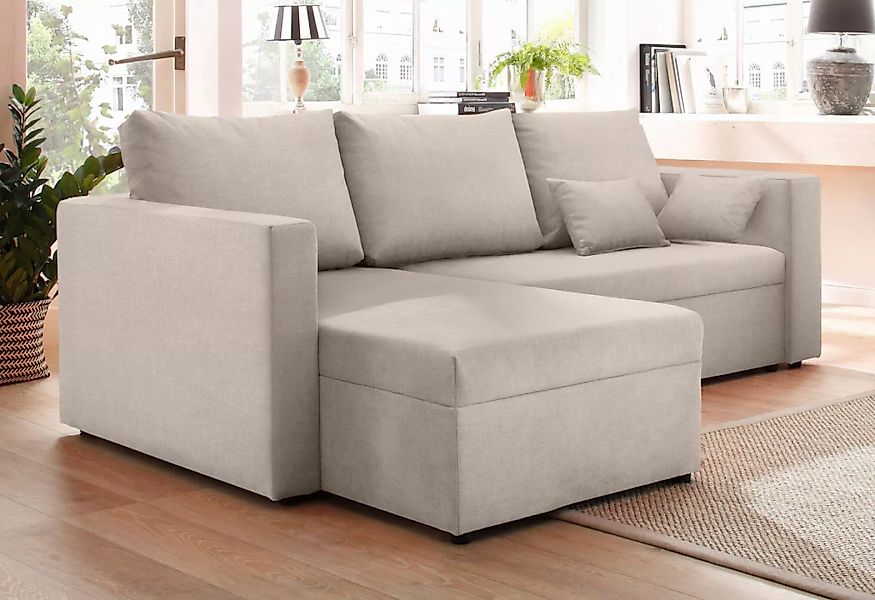 Home affaire Ecksofa »Pur L-Form«, wahlweise mit Bettfunktion günstig online kaufen