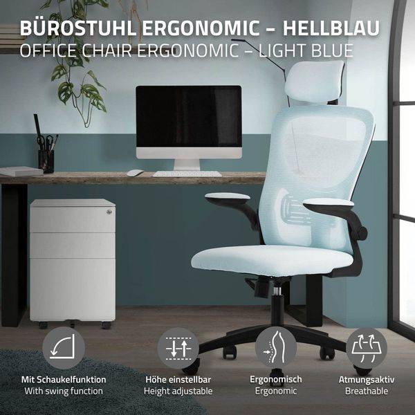 ML-DESIGN Bürostuhl Schreibtischstuhl ergonomisch mit verstellbarer günstig online kaufen