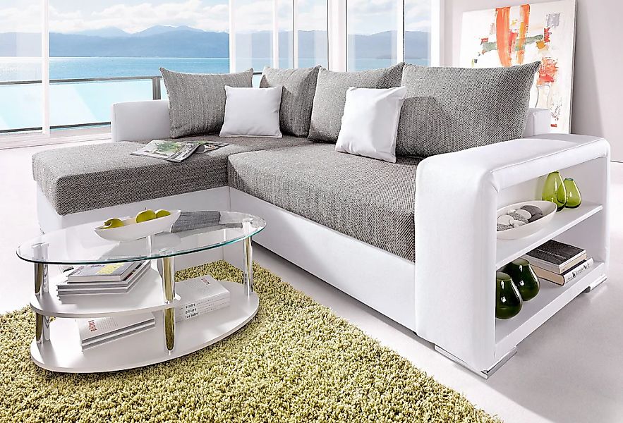 COLLECTION AB Ecksofa John, mit Bettfunktion, mit Rücken- und Zierkissen günstig online kaufen