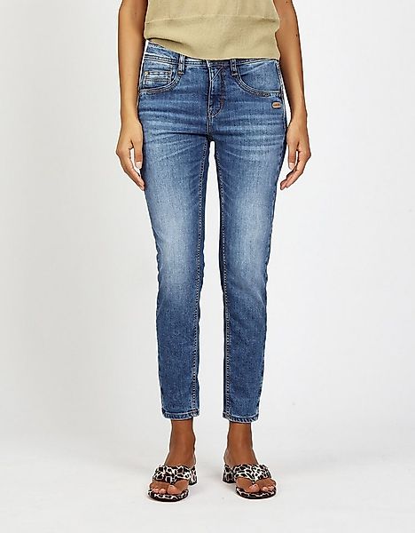 GANG 5-Pocket-Jeans Jeans 94AMELIE GANG CROPPED solid midblue günstig online kaufen