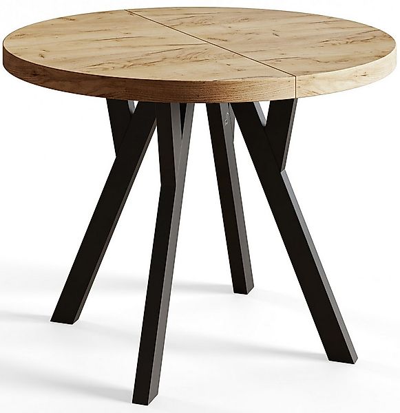 Alpi-Möbel Esstisch Wohnzimmertisch - Ausziehbarer runder Tisch 80-120 cm - günstig online kaufen