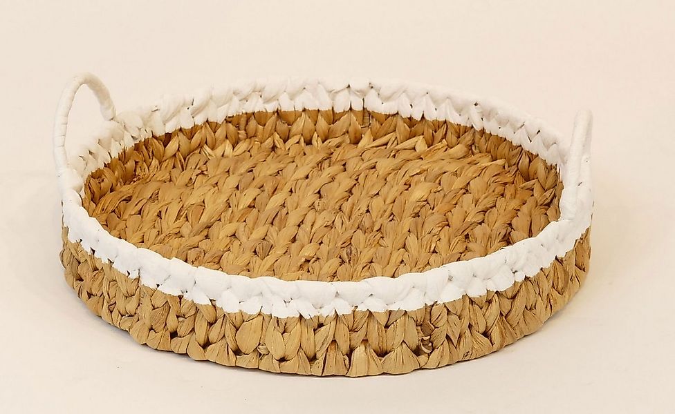 ARTRA Dekokorb Aufbewahrungskorb Rund "Carina" aus Wasserhyazinthe Dekotabl günstig online kaufen