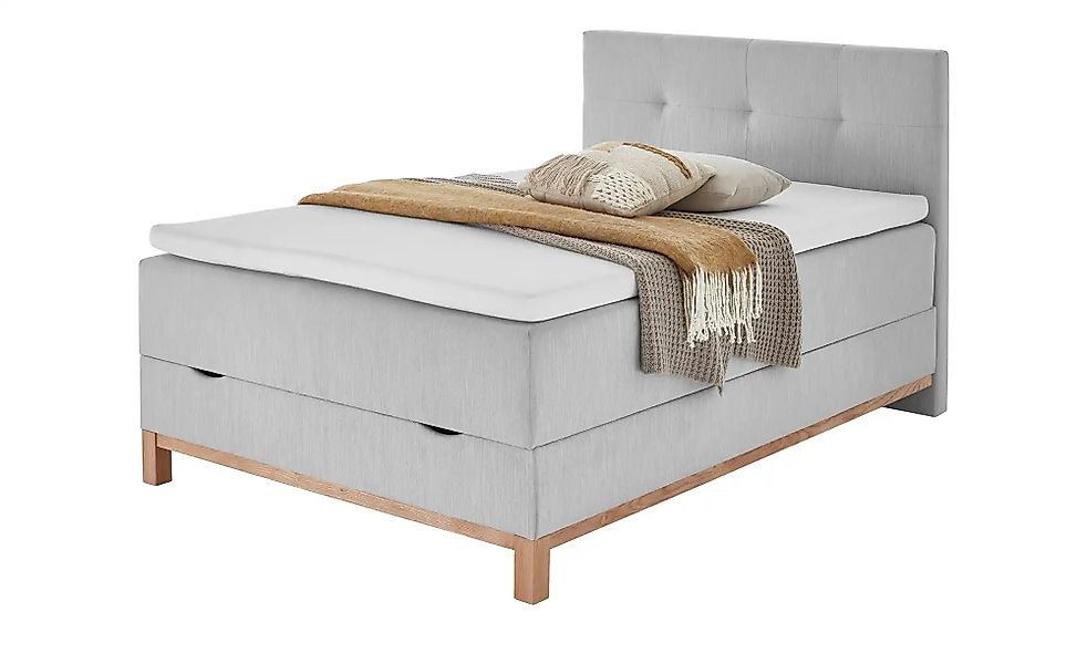 maison bleue Boxspringbett mit Bettkasten Mara ¦ grau ¦ Maße (cm): B: 142 H günstig online kaufen