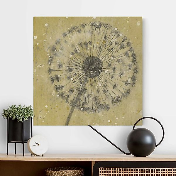 Leinwandbild auf Naturcanvas Pusteblume im Schnee günstig online kaufen