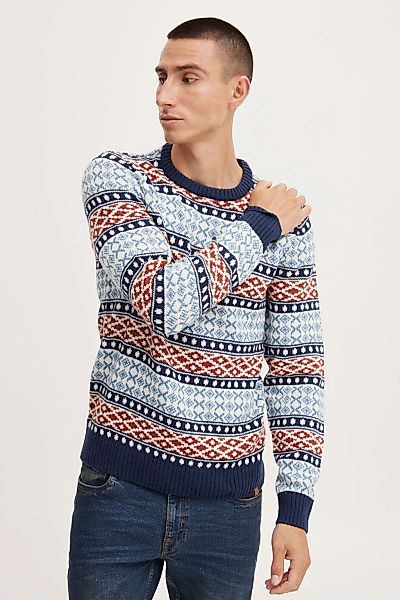 Blend Norwegerpullover "BHTjorben", Stilvoller Norweger-Pullover mit Rundha günstig online kaufen